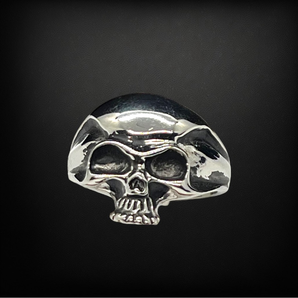 Vintage Stainless Steel Skull / Biker Ring